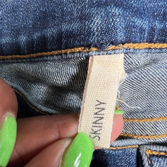 Rag & Bone Jeans Womens 25 Skinny Dark Wash Distressed - Picture 6 of 9